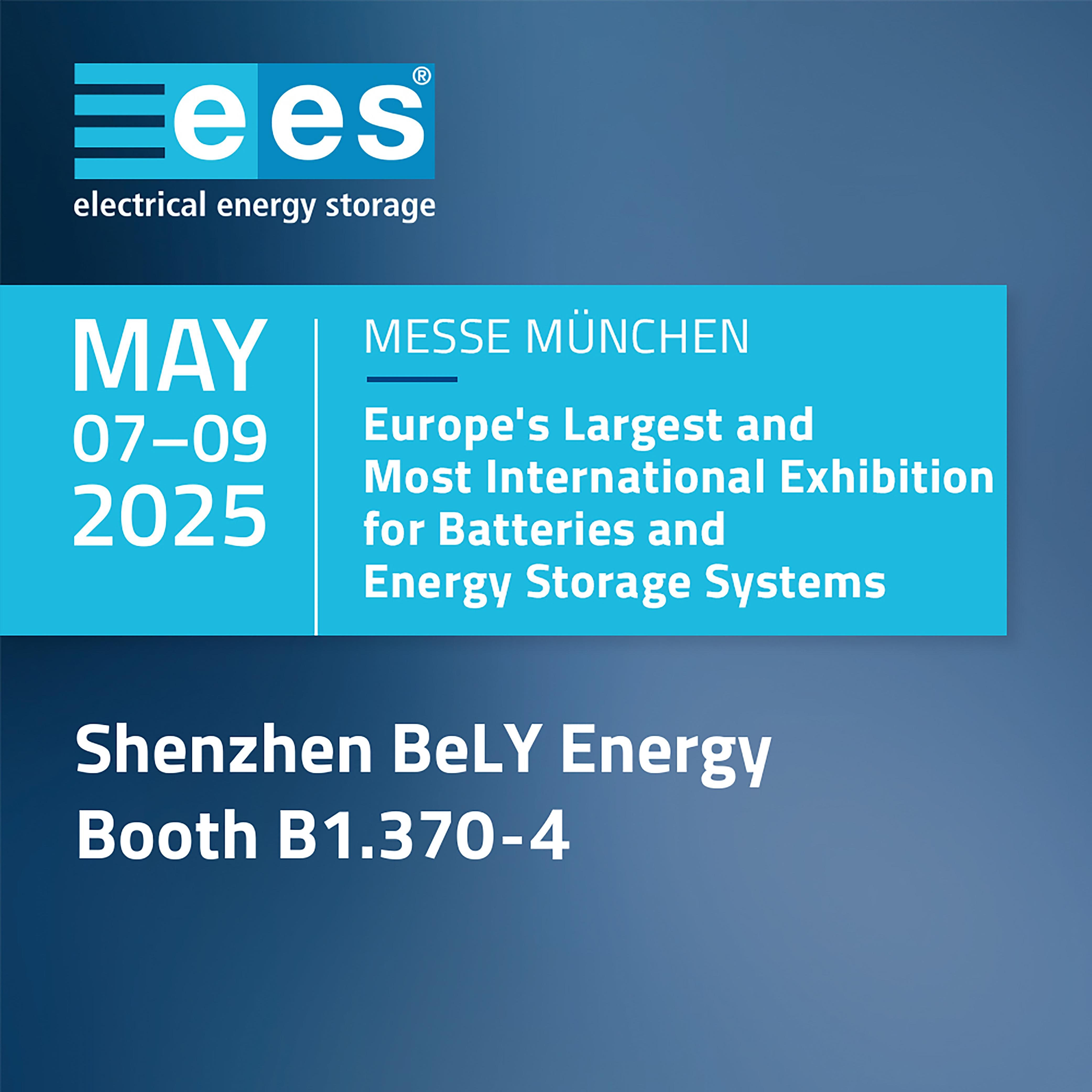 Últimos blogs da empresa sobre Bem-vindo a visitar a BeLY Energy no The smarter E Europe 2025