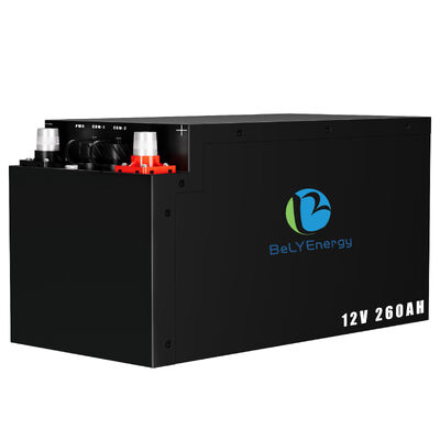 Bateria de Fosfato de Ferro-Lítio H8 DIN 12V260Ah Projetada para Instalação Sob o Assento em Motorhomes e Campistas