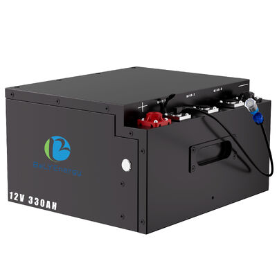 Bateria de baixo do assento do RV 12V330Ah LiFePo4 Bateria Corrente de carga máxima 250A Energia 4224Wh Projetado para energia de backup e veículo elétrico
