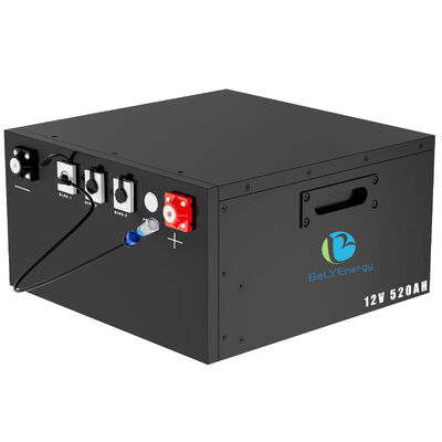 Proteção de Enclosure IP54 Bateria Recarregável LiFePo4 12V520Ah Adequada para Viagens de Caravanismo e Campismo