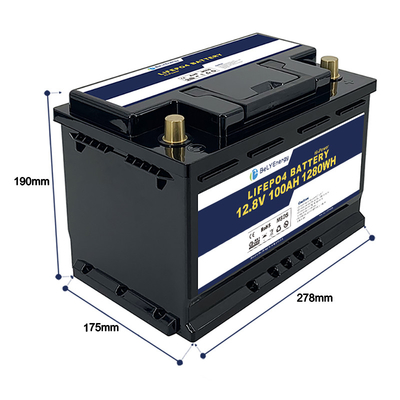 comprar Bely Energy 12V 100AH LiFePo4 Bateria para embarcações de mar 3 anos de garantia online manufacture