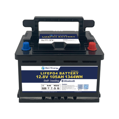 comprar RV Caravan Bateria de lítio 12V 105AH Armazenamento solar com BT e aquecimento interno pela BELY online manufacture