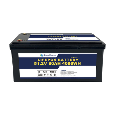 Caixa ABS IP65 Impermeável 100A Máxima descarga 48V80Ah Baterias de íons de lítio para energia solar