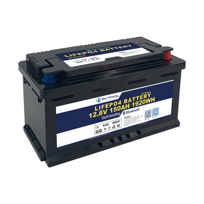 Bateria de lítio 12V 150AH LiFePO4 com BT e auto-aquecimento para armazenamento de energia
