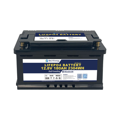 Caixa DIN H8 12V 180AH LiFePO4 Bateria de Lítio com BT e auto-aquecimento