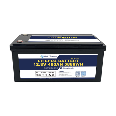 Bateria de lítio LiFePO4 12V 460AH com corrente de 200A BMS com BT e auto-aquecimento