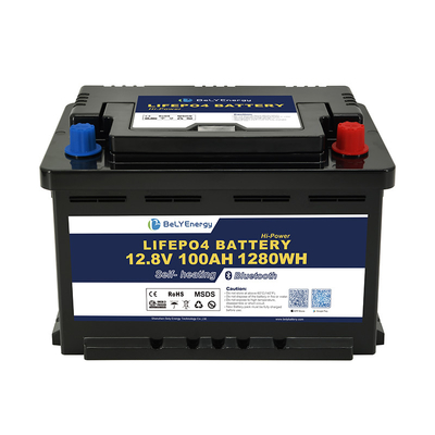 Bateria portátil de alta qualidade 3000 ciclos LiFePO4 12V100Ah para barco