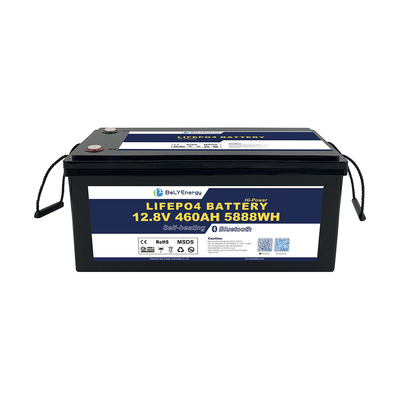 Hi Capacidade 12V 460AH LiFePO4 bateria de lítio com 200A corrente BMS com BT e auto-aquecimento