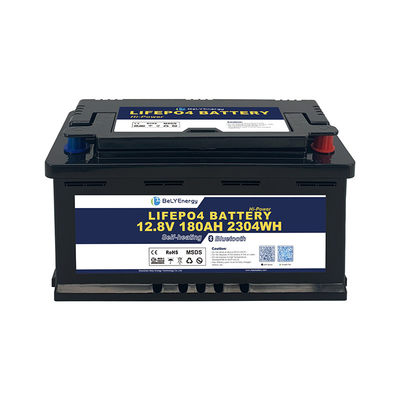 12V 180AH RV Battery with Srew Fixing H8 DIN Case with Bluetooth and Self-heating for low temperature