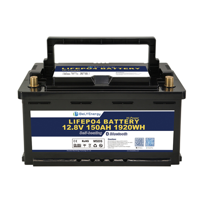 Bateria Lifepo4 12V 150Ah de longa duração com corrente de descarga contínua máxima de 160A e ≥3000 ciclos