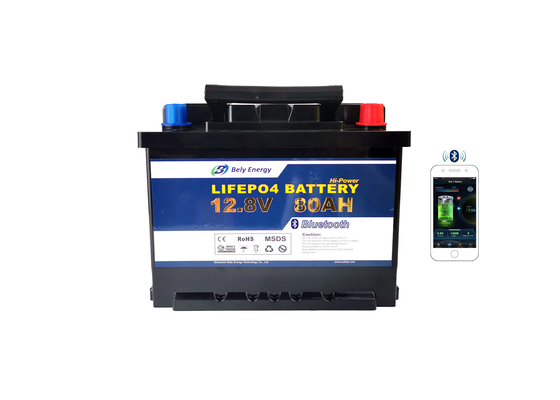 Bateria de lítio do triciclo do iate 12V 80AH Li Ion Phosphate Battery Motorhome Electric
