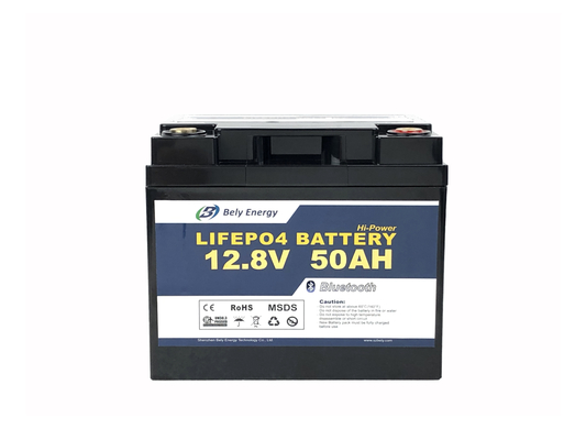 12V 50Ah bateria de lítio de 12 volts para a bateria de carro de pesca à linha do acampamento de Bluetooth do motor